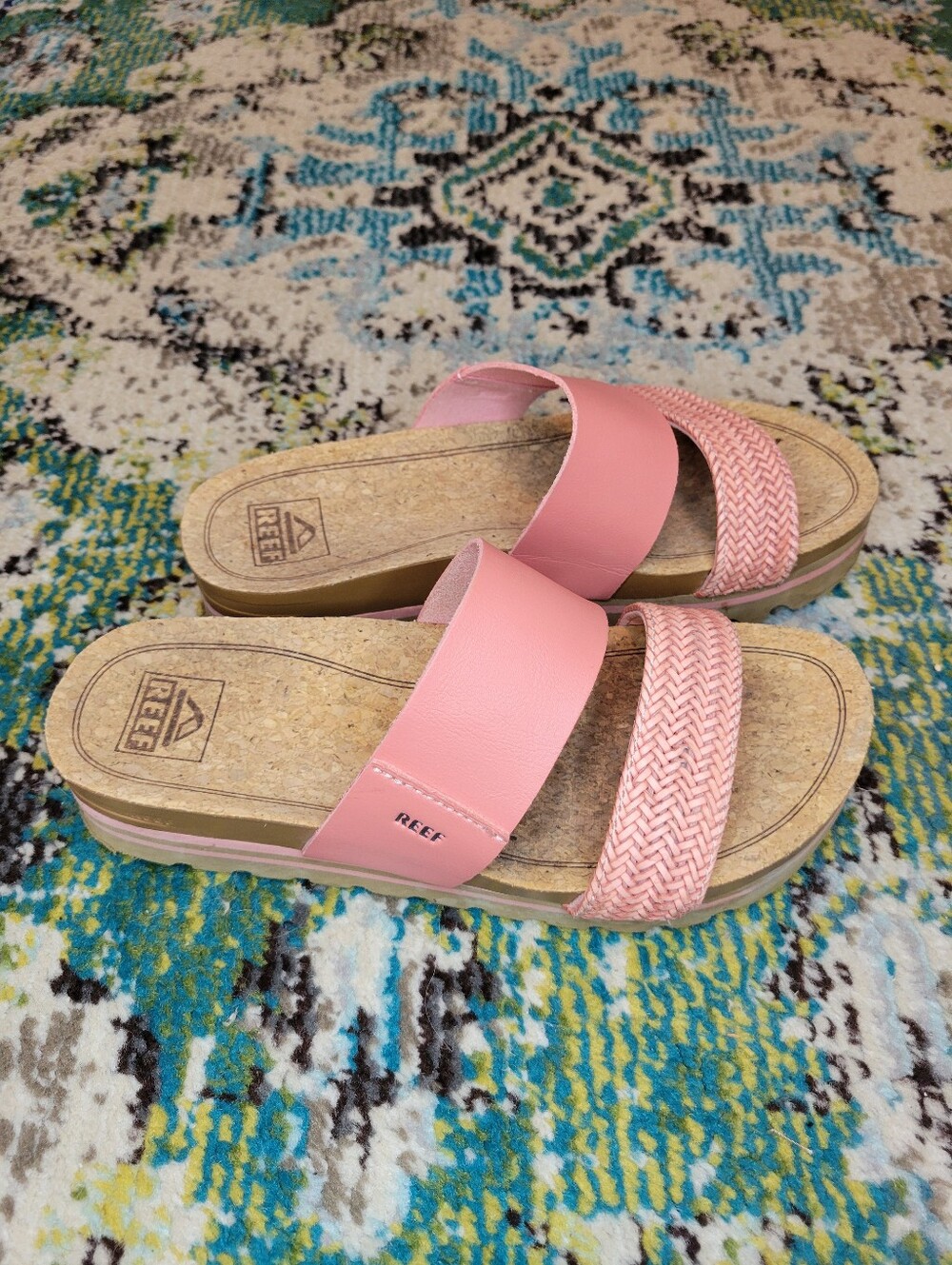 Cushion Vista Hi Pink Platform Comfort Sandals, Size Womens 7